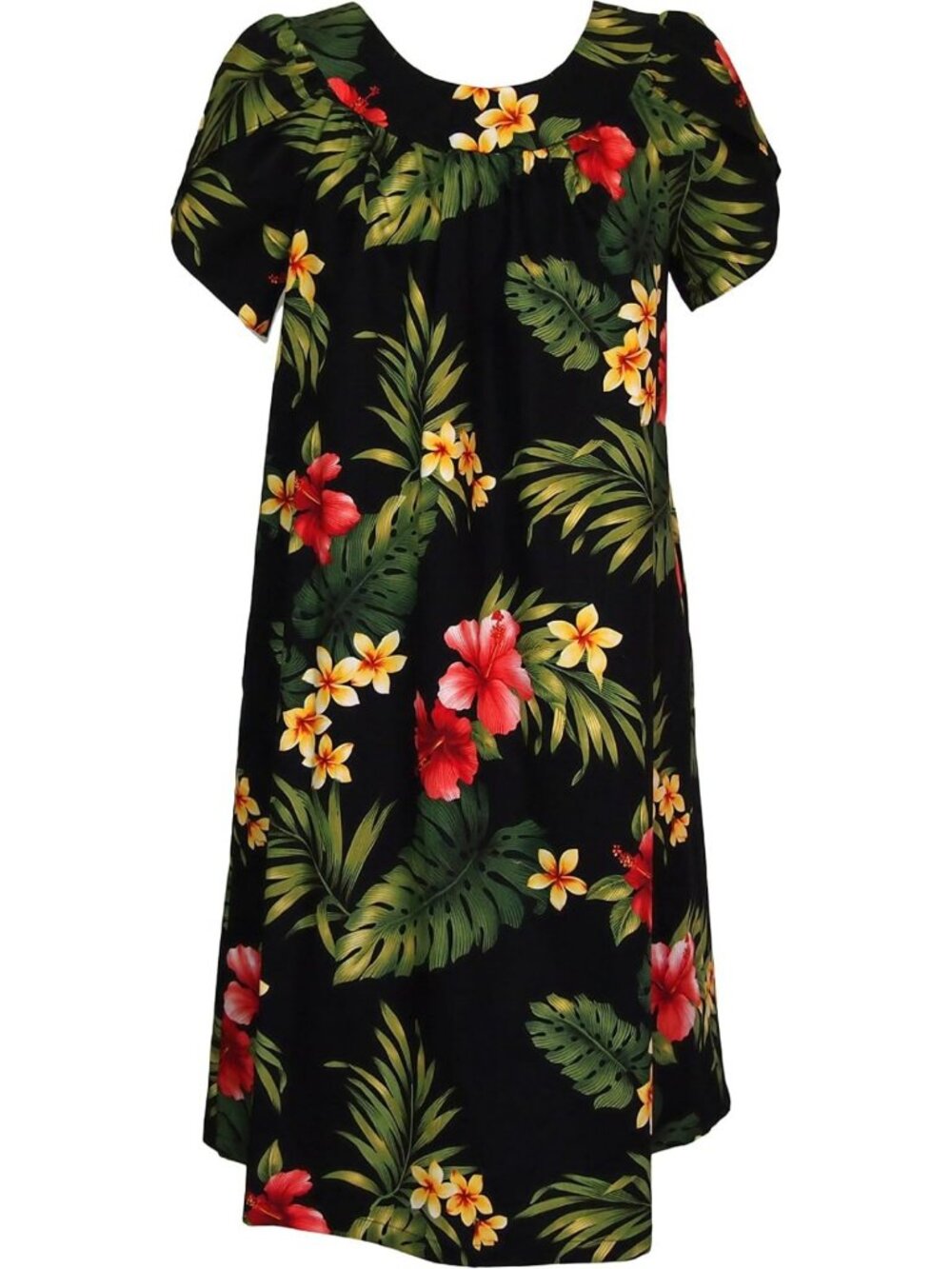 Tropical Hibiscus Muumuu Dress for Women | Summer Vacation Casual Wear